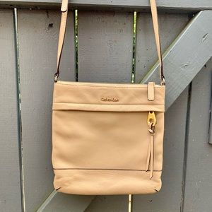 Calvin Klein Tan Pebble Crossbody
